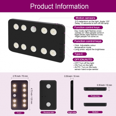 LED室内灯 - HCP260-九灯人体感应壁灯